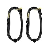 Audio 2000s E28106P2 1/4' TS Right Angle to 1/4' TS 6 Feet Patch Cable (2 Pack)