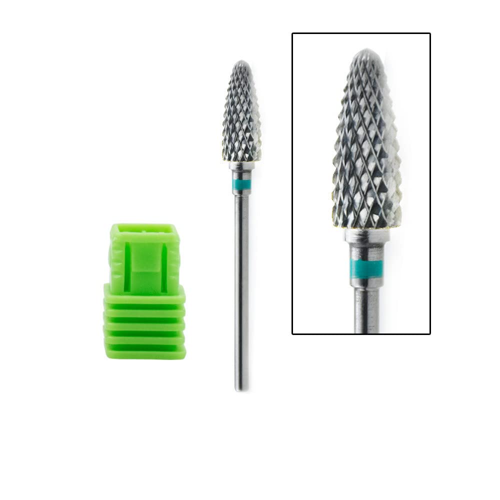 LATRAT 5 pezzi, Set di punte da fresa per unghie in acrilico, 2,35 mm, in tungsteno, per nail art, strumenti per manicure e pedicure, per uso domestico