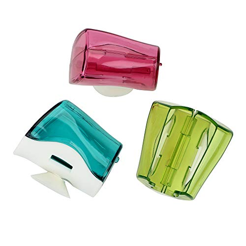 Toothbrush Holder Case With Suction Cup, 3 Pcs Wall Toothbrush Holder With Cover Case, Bathroom Toothbrush Holder For Kids And Adult #TOP6