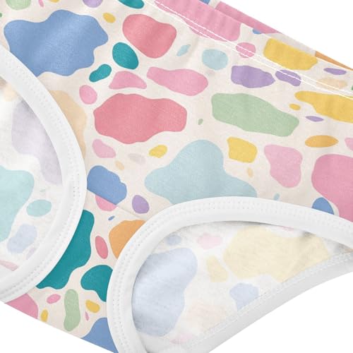 Wusikd Colored Splashes Girls' Underwear Cotton Girls Briefs Soft Toddler Underwear 2T4