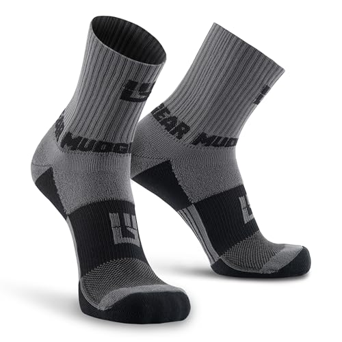 Crew Length Trail Running Socks, Quick-Drying Mid-Calf Socks with Arch