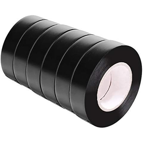 ALBOYI Insulation Tape 6 Pack Black 15mm x 15m Electrical Tape PVC Tape Adhesive Gaffer Tape Cover