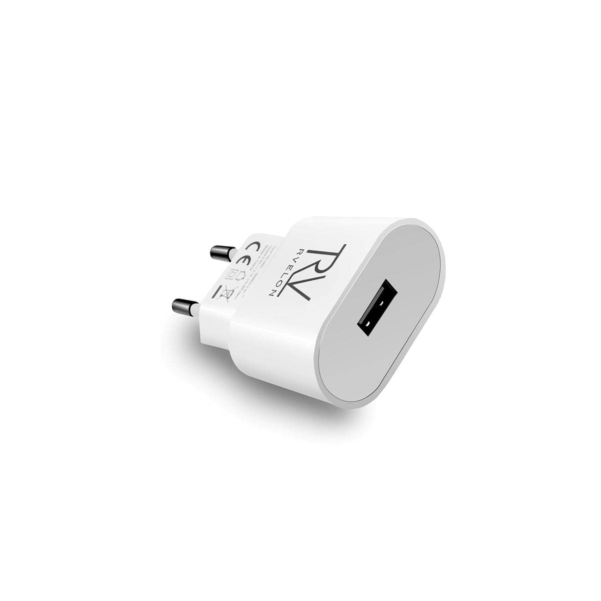 Rvelon Ładowarka 10,5 W USB-A, kompaktowy adapter sieciowy do iPhone, Android, tabletów, technologia szybkiego ładowania