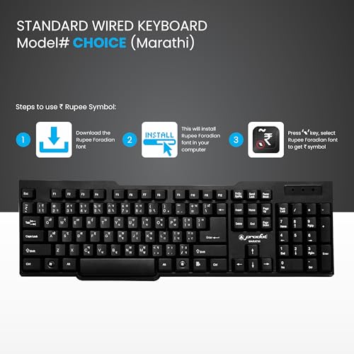Image of ProDot KB-297rs USB (Marathi) Regional Standard Keyboard (Color: Solid Black)