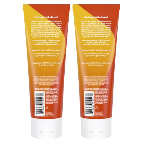 Image of Lume Acidified Body Wash - 24 Hour Odor Control - Removes Odor Better than Soap - Moisturizing Formula - Formulated Without SLS or Parabens - OB /GYN Developed - 8.5 ounce (Pack of 2) (Toasted Coconut)