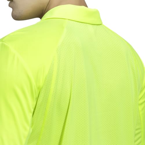 Image of adidas Men's Polyester Geometric Regular Fit Polo Shirt