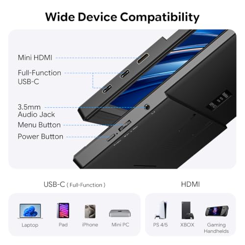 Image of Dopesplay 15.6 inch FHD Portable Monitor with Adjustable Stand & Sleeve
