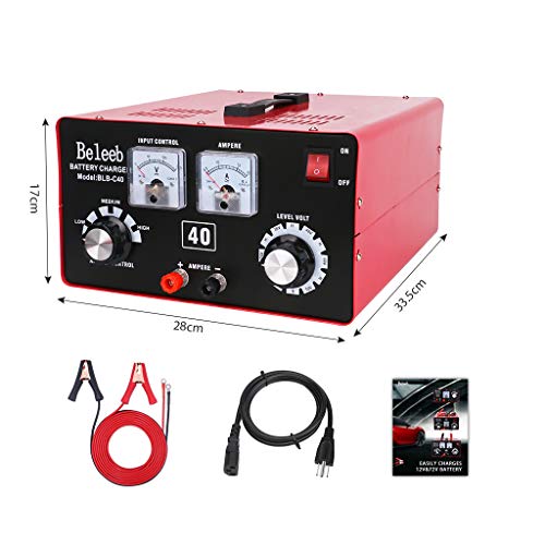 Beleeb Battery Charger,12V/24V/36V/48V/60V/72V Voltage and Current Manually Adjusted,Automotive Charger and Maintainer for Car, Golf Cart, Lawn Mower, Marine, Boat, Snowmobile, ATV, RV, SLA AGM GEL CE