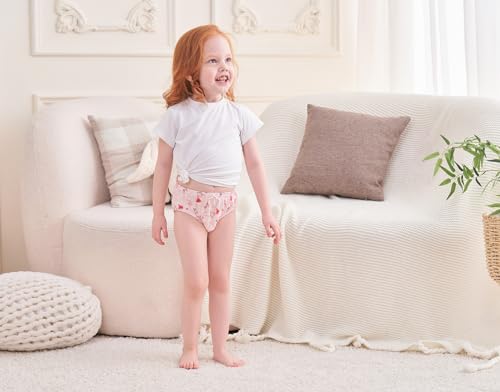 CHUNG Toddlers Little Girls Cotton Briefs Panties Pack of 5/6 Print Underwear 2T-10Years4