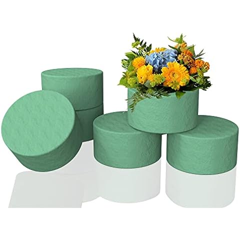 4.8 Inch 6 Pcs Round Flower Foam, Wet Floral Foam, for Wedding, Aisle Flowers, Party Decoration Cover