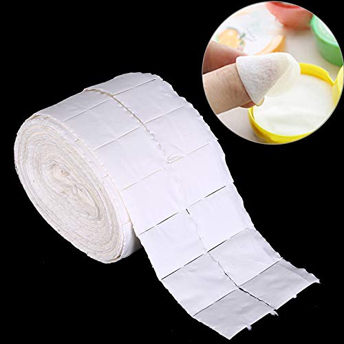 VizGiz 500Pcs Nail Wipes Roll Lint Free Soft Multi-Layer Absorbent Nail Polish Remover Pads Acetone Applicator Dry Wipes for Gel Nail Polish Removal Nail Prep Acrylic Eyelash Extension Glue Cleaning