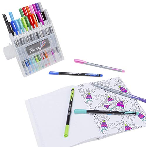 Bic Intensity Fineliner Marker Pens (Fpixp241-Ast), Fine Point (0.4Mm And 0.7Mm)), Assorted Colors, Clean And Crisp Writing, 24-Count #TOP3