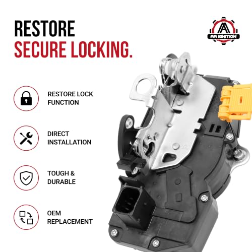 Image of Rear Passenger Side Power Door Lock Actuator - Compatible with Cadillac, Chevrolet, GMC - Escalade, Tahoe, Yukon - Door Lock Actuator Motor - OEM Door Lock Actuator - Replaces 15785127, 15896625