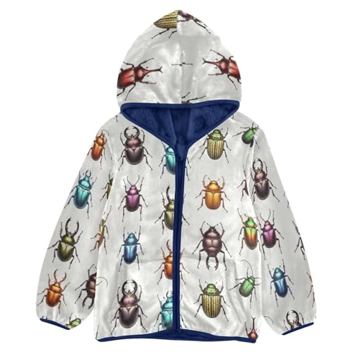 Cartoon Beetle Kids Comfy Soft Fleece Jacket with Polar Fleece Lining 3T