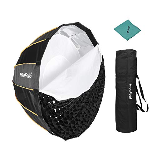 NiceFoto ソフトボックス 60cm グリッド付き Amazon | NiceFoto パラボリックソフトボックス 23.6インチ/60cm