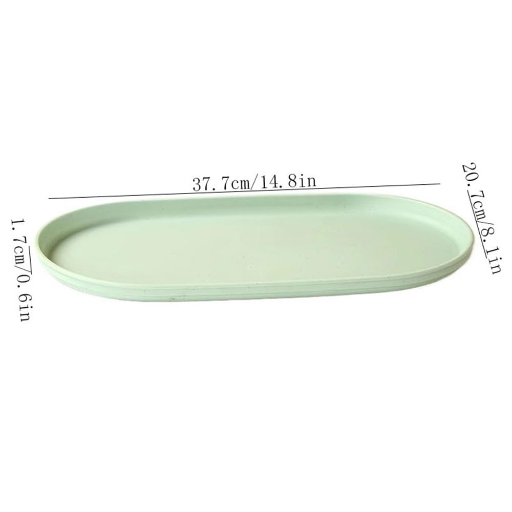 Vielseitige Abtropfschale für Pflanzen, 35,8 cm (14,8 Zoll), elliptische Untertassen, Blau