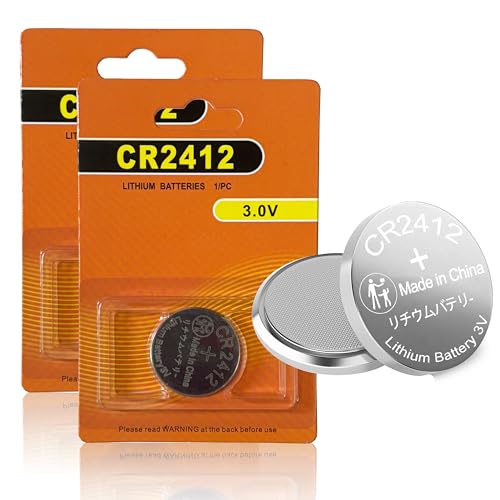 kunying CR2412 3V Lithium Batteries, 2412 Coin Cell Battery 2 Pack for Car Key,Remote Controls