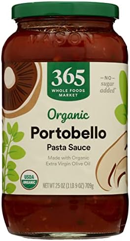 365 by Whole Foods Market, Organic Portobello Mushroom Pasta Sauce, 25 Ounce