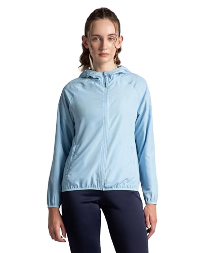 Image of Jockey MW50 Women's Microfiber Fabric Relaxed Fit Raglan Styled Water Resistant Hoodie Jacket with Stay Dry Treatment