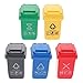 Kisangel 1: 12 Scale Dollhouse Life Scene 5pcs Mini Trash Can Toy Dollhouse Waste Container Miniature Sorting Garbage Bin Model for Kids Toddlers Kids Toys