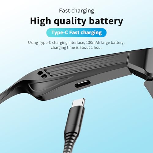 Image of Cycling Smart Glasses with Open-Ear Bluetooth Audio Sunglasses | Polarized UV Protection Sunglasses, HD Open-Ear Speakers, Built-In Mic, Voice Assistant for Cycling, Running and Outdoor