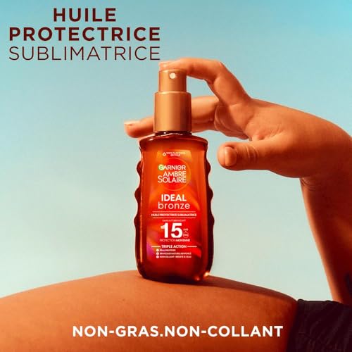 Garnier Ambre Solaire Ideal Huile Protectrice Sublimatrice De Bronzage Fps15 150 Ml - vue 5
