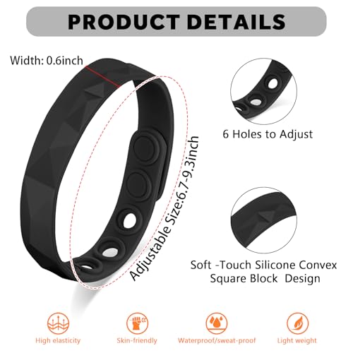 Pulseras ajustables de silicona para hombres y mujeres miniatura 5
