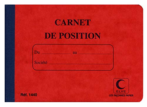 ELVE - 1440 - Carnet de position 11 x 15,6 cm - 80 Pages - Assorties aléatoire