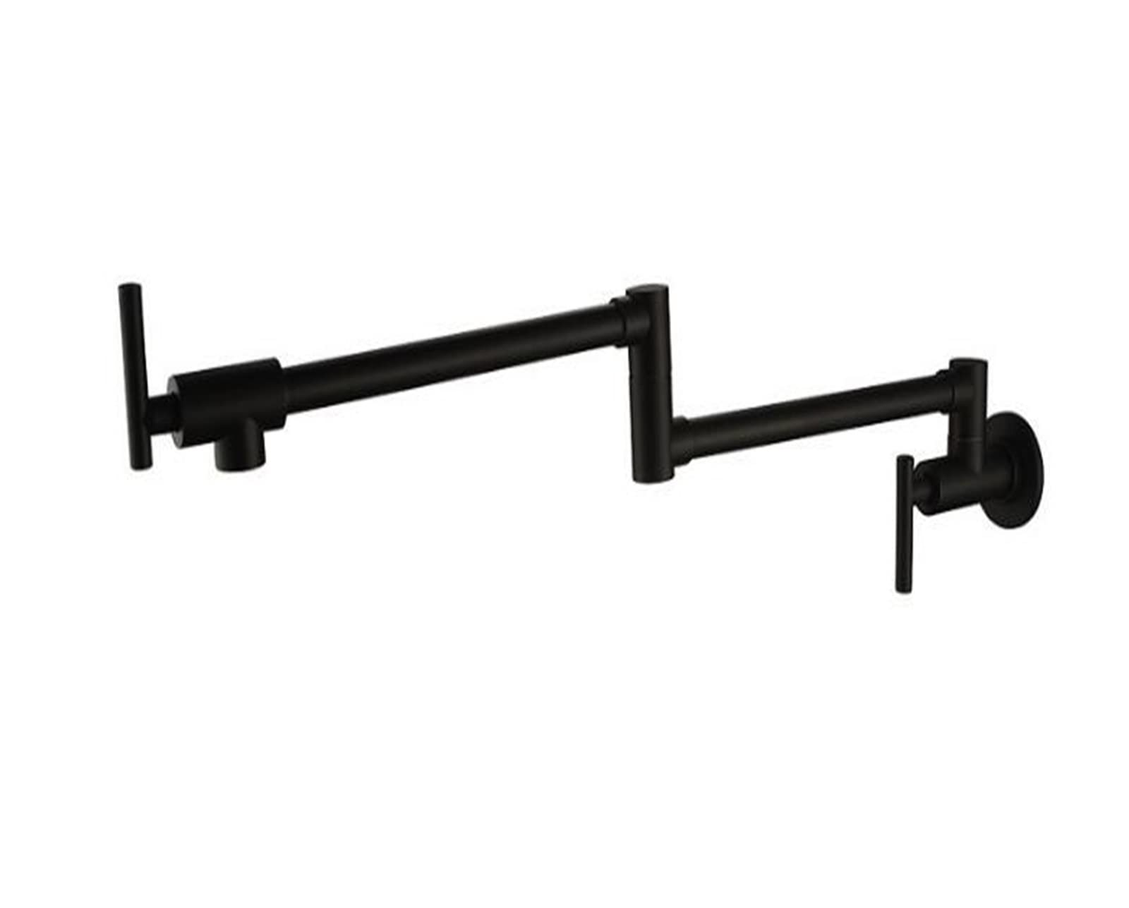 Grifo de cocina de latón de pared monomando negro para fregadero duradero