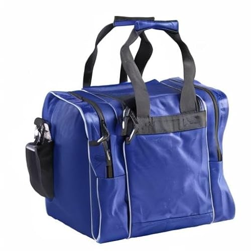 Athletico Bowling Bag for Single Ball - Single Ball Tote Bag With Padded Ball Holder - Fits a Single Pair of Bowling Shoes Up to Mens Size 14 (Blue) - Thumbnail 7