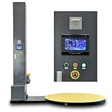 BizAutom Industrial Shrink Wrap Machine | Automatic Stretch Wrap Machine with Built in Scale, Label printer and Height Measurement | 5000lbs Load Capacity