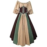 MATERIAL --- Este vestido de fiesta de disfraces vintage está hecho de poliéster suave y fibra de mezcla de algodón, decorado con cordones. Materiales de alta calidad, súper cómodos, sin pilling, sin decoloración, seguros para la piel. Te da una experiencia de uso agradable.