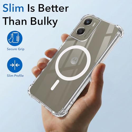 Image of Jkobi Shockproof Crystal-Clear Back Cover for Motorola Moto G06 Power (Magsafe Wireless Support | Drop & Camera Protection | Hard Polycarbonate)