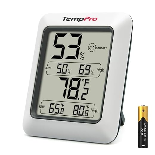 ThermoPro TP50 digitales Thermo-Hygrometer Hygrometer Innen Thermometer Raumthermometer mit Aufzeichnung und Raumklima-Indikator für Raumklimakontrolle Klima Monitor