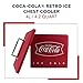 Coca-Cola Retro Electic Ice Chest Cooler - Portable Ice Bucket Includes 12V & AC Cords, Vintage Style, Insulated for Personal Travel Camping, Picnic, Home Office, 6 Can Ice Box, 4L (4.2 qt)