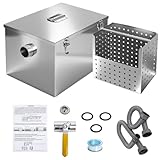 8 lbs Commercial Grease Trap for Home Restaurants Under Sink, Stainless Steel Interceptor