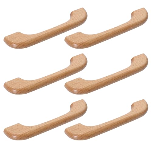 IMUSINICE 6 Tiradores de Muebles de Madera Marrón Fáciles de Instalar Diseño Único y Atractivo para Cajones y Armarios para Sala y Uso Interior