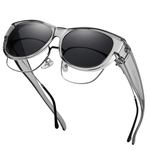 Image of GEGURI Polarized Sunglasses Fit Over Glasses for Men Women, Oversized Square Sun Glasses UV400 Protection Shades