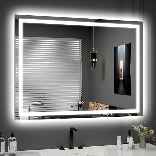 Twalsu LED Mirror for Bathroom 48x36 Lighted Bathroom Vanity Mirrors with Lights, Brighter Frontlit...