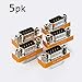 Arnorin DB9 Null Modem Adapter Male to Male 5 Pack