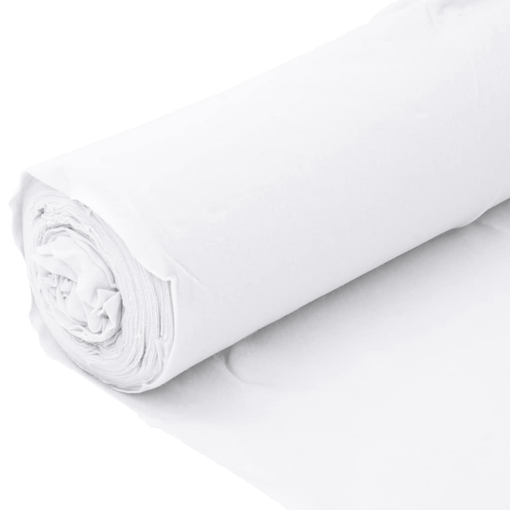 vidaXL Membrana geotextil Fibra de poliéster Blanco 1x150 m