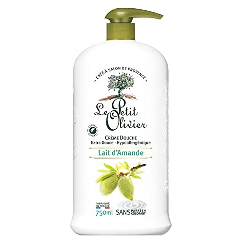 Soin tendre crème douche Le Petit Olivier amande douce lot de 3 pour peau sensible