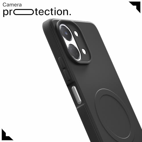 Image of Pikkme Back Cover for Tecno Spark Go 3 Soft Matte Silicone Mag-Safe Design (Mag-Safe Not Support) Camera Protection | Slim Fit Bumper Cover (Black)