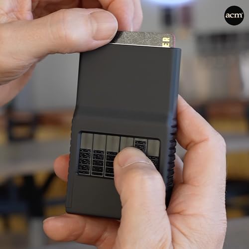 ACM 2.0 Wallets for Men & Women - Ultimate Organization Push Button Card Case - Individually Select Cards with Money Clip - Scratch & Damage Free Card Protection (Black Satin)3