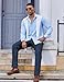 COOFANDY Men's Casual Dress Pants Classic Fit Flat Front Slacks Fashion Lightweight Suit Pants Blue