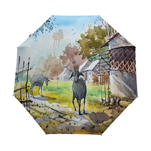 Parapluie pliant à ouverture automatique pour femmes enfants homme