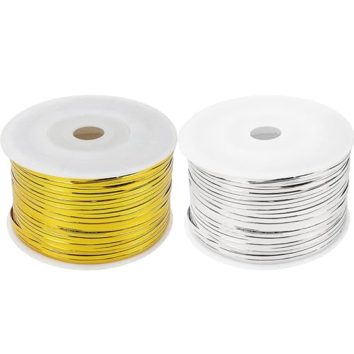 DECORNIJIA 2 Rouleaux d'Attaches Torsadées Métalliques Réutilisables pour Pâtisserie et Bonbons, Liens Décoratifs Flexibles et Robustes, pour Emballages...