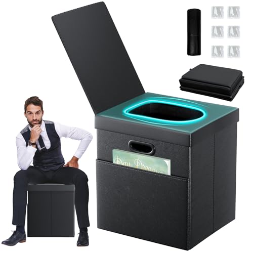 Toilette Portable XL Upgrade Pour Adultes - Camping, Voyage, Inondation - Grande Capacité 6 Gal