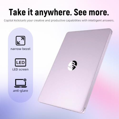 Image of HP 14 inch HD Student Business Laptop, Intel N150, 4GB RAM, 384GB Storage | (128GB UFS + 256GB SD Card), 1 Year Office 365, 720p Webcam, Slim Design, Copilot AI, WiFi 6, Win 11 Home S, Honey Lavender
