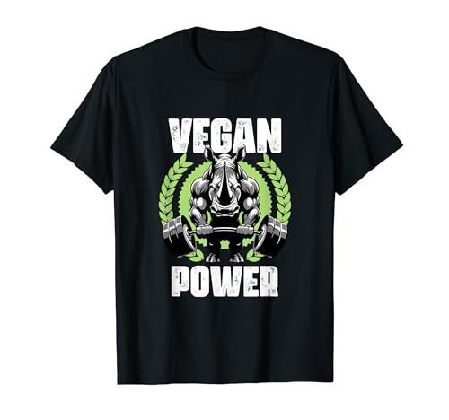 Vegan Power Rhinoceros Vegan Levantamiento de pesas Gimnasio Cita Gimnasio Fitnes Camiseta